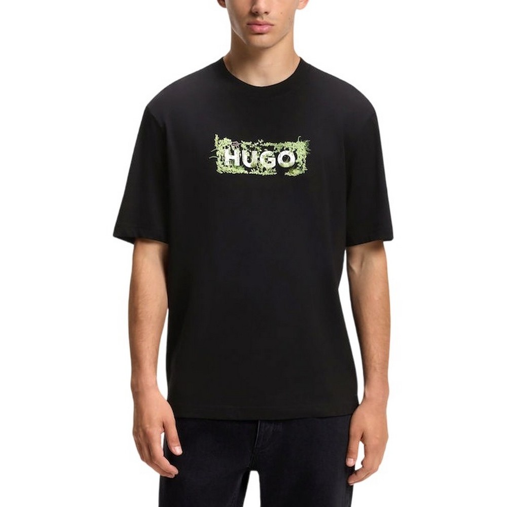 HUGO BOSS NIVIOTEE JERSEY T-SHIRT ΜΠΛΟΥΖΑ ΑΝΔΡΙΚΗ BLACK