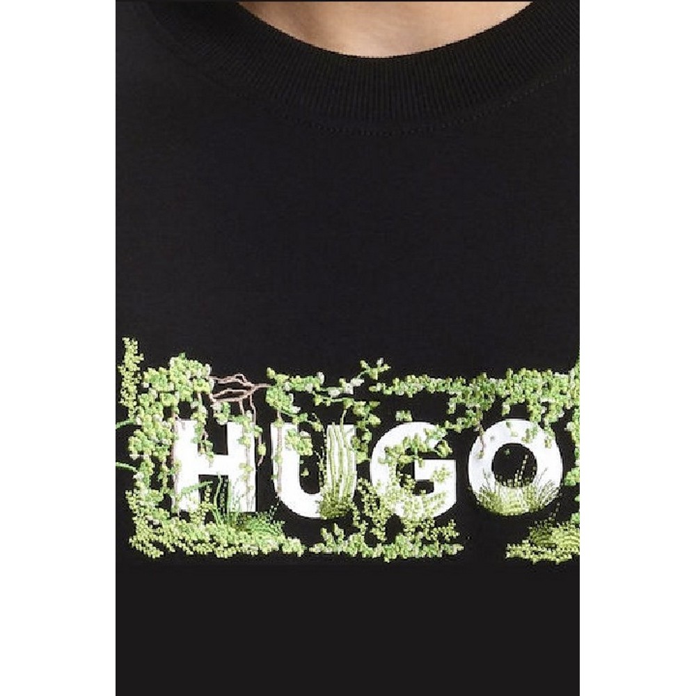 HUGO BOSS NIVIOTEE JERSEY T-SHIRT ΜΠΛΟΥΖΑ ΑΝΔΡΙΚΗ BLACK