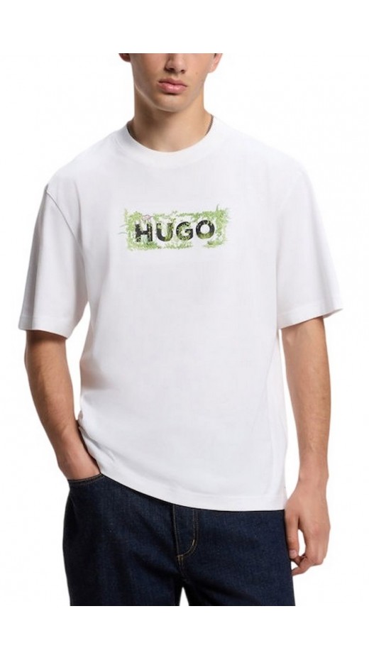 HUGO BOSS NIVIOTEE JERSEY T-SHIRT ΜΠΛΟΥΖΑ ΑΝΔΡΙΚΗ WHITE