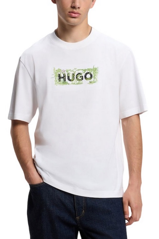 HUGO BOSS NIVIOTEE JERSEY T-SHIRT ΜΠΛΟΥΖΑ ΑΝΔΡΙΚΗ WHITE