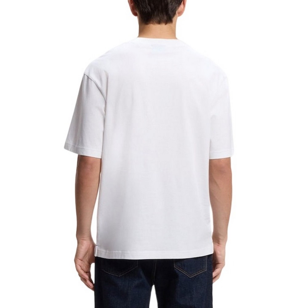 HUGO BOSS NIVIOTEE JERSEY T-SHIRT ΜΠΛΟΥΖΑ ΑΝΔΡΙΚΗ WHITE