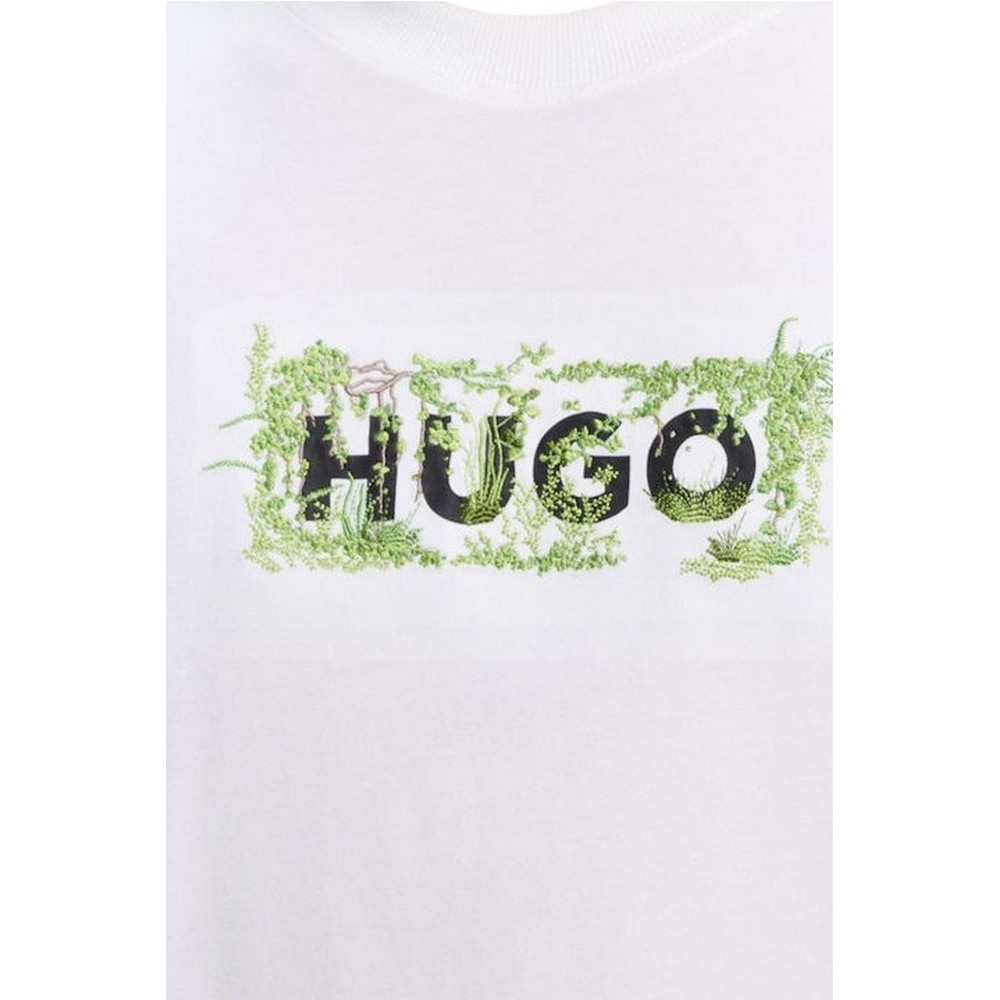 HUGO BOSS NIVIOTEE JERSEY T-SHIRT ΜΠΛΟΥΖΑ ΑΝΔΡΙΚΗ WHITE