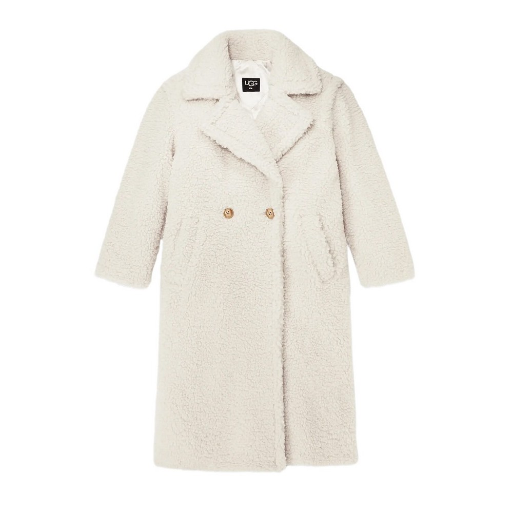 UGG GERTRUDE LONG TEDDY COAT ΓΟΥΝΑ ΓΥΝΑΙΚΕΙΑ WHITE