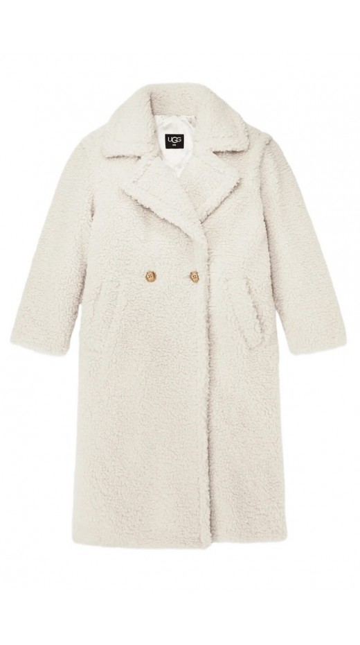 UGG GERTRUDE LONG TEDDY COAT ΓΟΥΝΑ ΓΥΝΑΙΚΕΙΑ WHITE