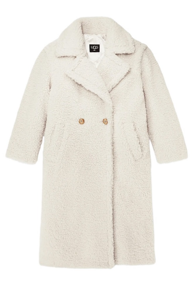 UGG GERTRUDE LONG TEDDY COAT ΓΟΥΝΑ ΓΥΝΑΙΚΕΙΑ WHITE
