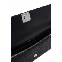 CALVIN KLEIN EMBLEM HW PEBBLE CLUTCH ΤΣΑΝΤΑ ΓΥΝΑΙΚΕΙΑ BLACK