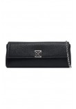 CALVIN KLEIN EMBLEM HW PEBBLE CLUTCH ΤΣΑΝΤΑ ΓΥΝΑΙΚΕΙΑ BLACK