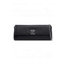 CALVIN KLEIN EMBLEM HW PEBBLE CLUTCH ΤΣΑΝΤΑ ΓΥΝΑΙΚΕΙΑ BLACK