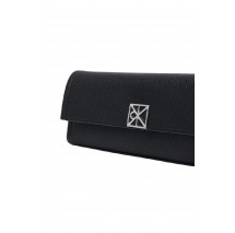 CALVIN KLEIN EMBLEM HW PEBBLE CLUTCH ΤΣΑΝΤΑ ΓΥΝΑΙΚΕΙΑ BLACK