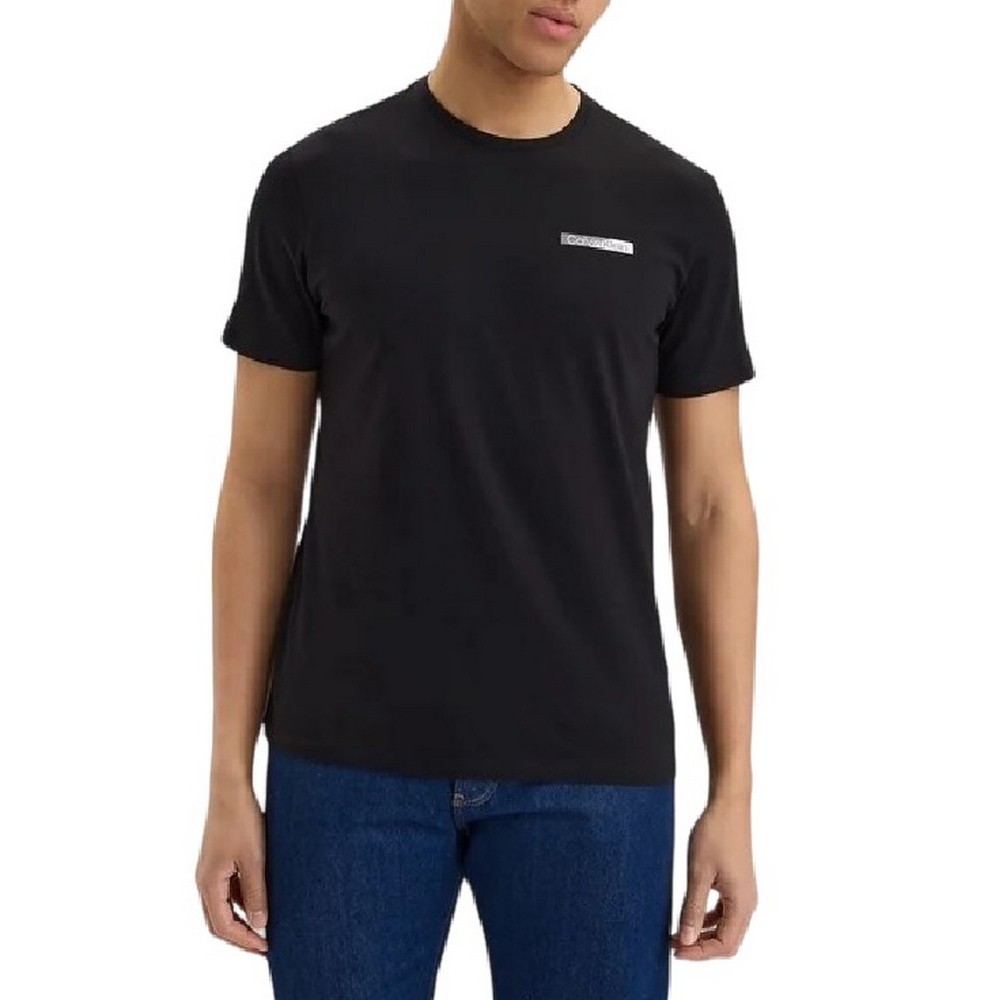 CALVIN KLEIN 30s EU SPW SPLIT STNDRD GRAPH T-SHIRT ΜΠΛΟΥΖΑ ΑΝΔΡΙΚΗ BLACK