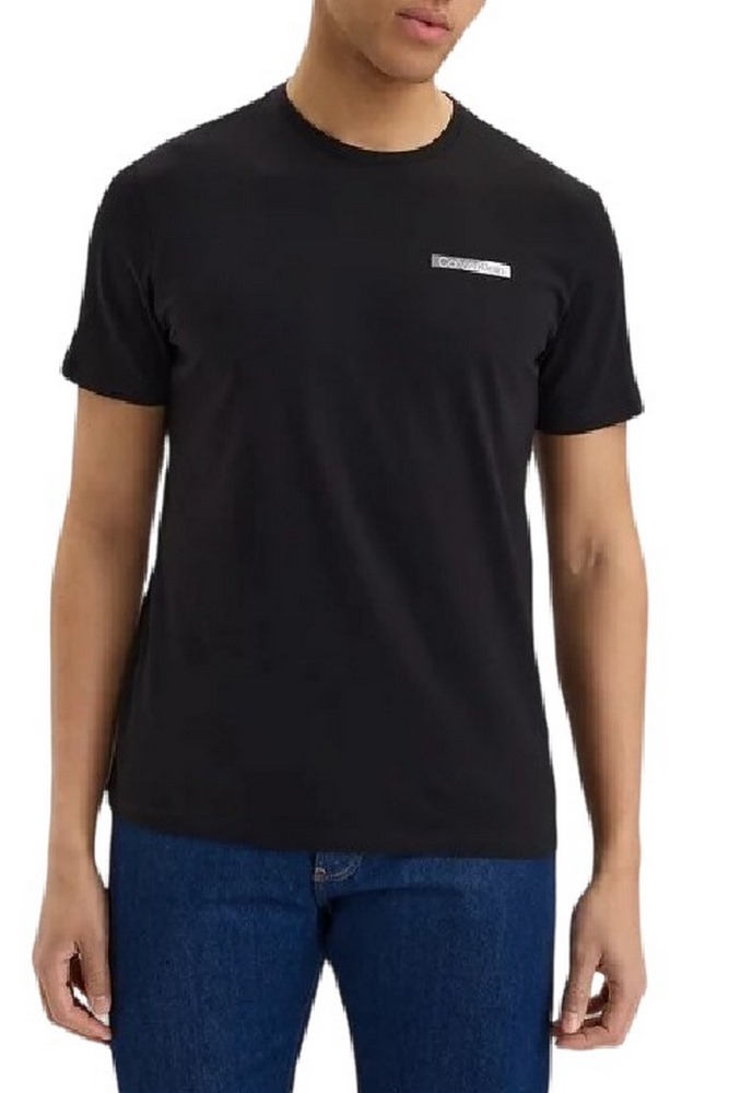 CALVIN KLEIN 30s EU SPW SPLIT STNDRD GRAPH T-SHIRT ΜΠΛΟΥΖΑ ΑΝΔΡΙΚΗ BLACK