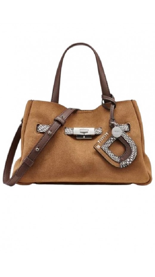 DKNY BRYAR SM SATCHEL BAG R62DMK44 ΤΣΑΝΤΑ ΓΥΝΑΙΚΕΙΑ ALMOND