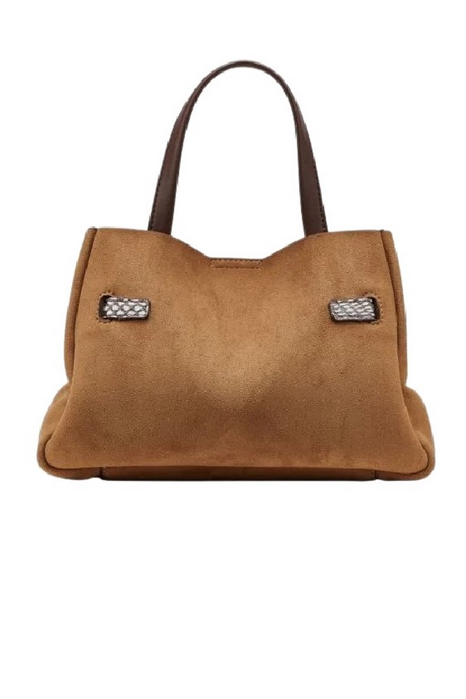 DKNY BRYAR SM SATCHEL BAG R62DMK44 ΤΣΑΝΤΑ ΓΥΝΑΙΚΕΙΑ ALMOND