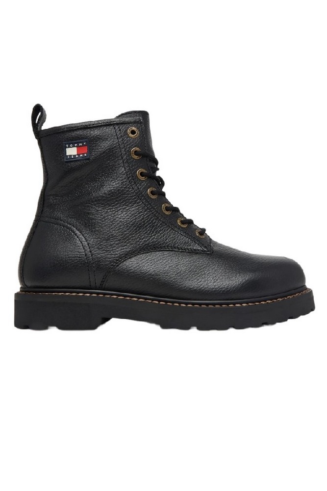 TOMMY JEANS ARCHIVE 01 TUMBLE LACE UP WARM ΠΑΠΟΥΤΣΙ ΑΝΔΡΙΚΟ BLACK