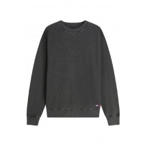 TOMMY JEANS RLX WASHED WAFFLE CREW EXT ΦΟΥΤΕΡ ΜΠΛΟΥΖΑ ΑΝΔΡΙΚΗ WASHED BLACK