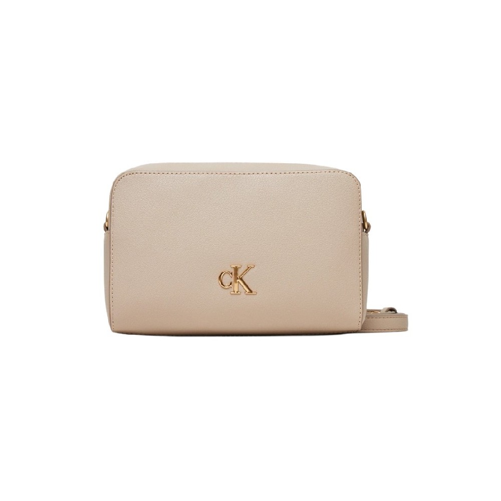 CALVIN KLEIN MINIMAL MONOGRAM CAMERA BAG 20 ΤΣΑΝΤΑ ΓΥΝΑΙΚΕΙΑ TAUPE