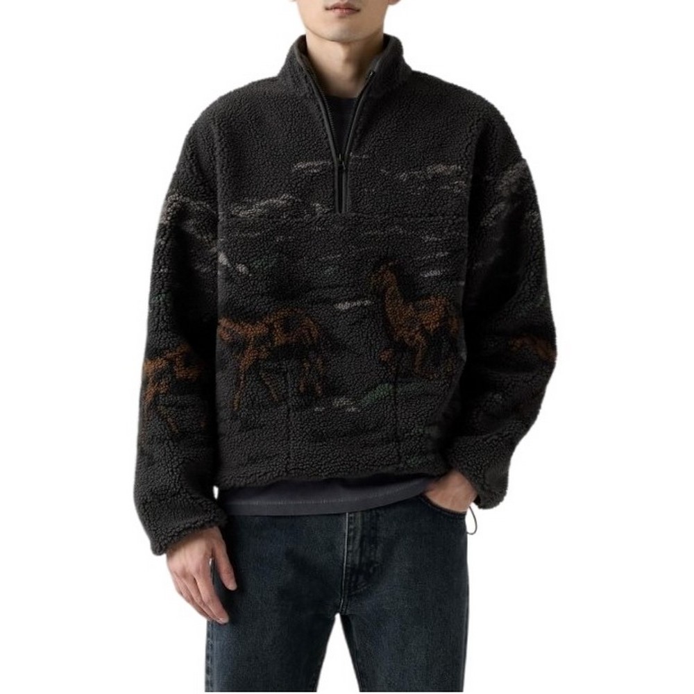 LEVIS® IDYLLWILD SHERPA POPOVER ΦΟΥΤΕΡ ΑΝΔΡΙΚΟ BLACK/GREY