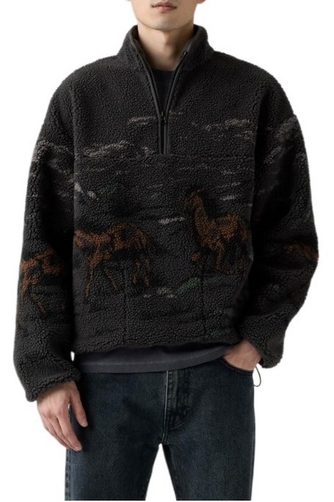 LEVIS® IDYLLWILD SHERPA POPOVER ΦΟΥΤΕΡ ΑΝΔΡΙΚΟ BLACK/GREY