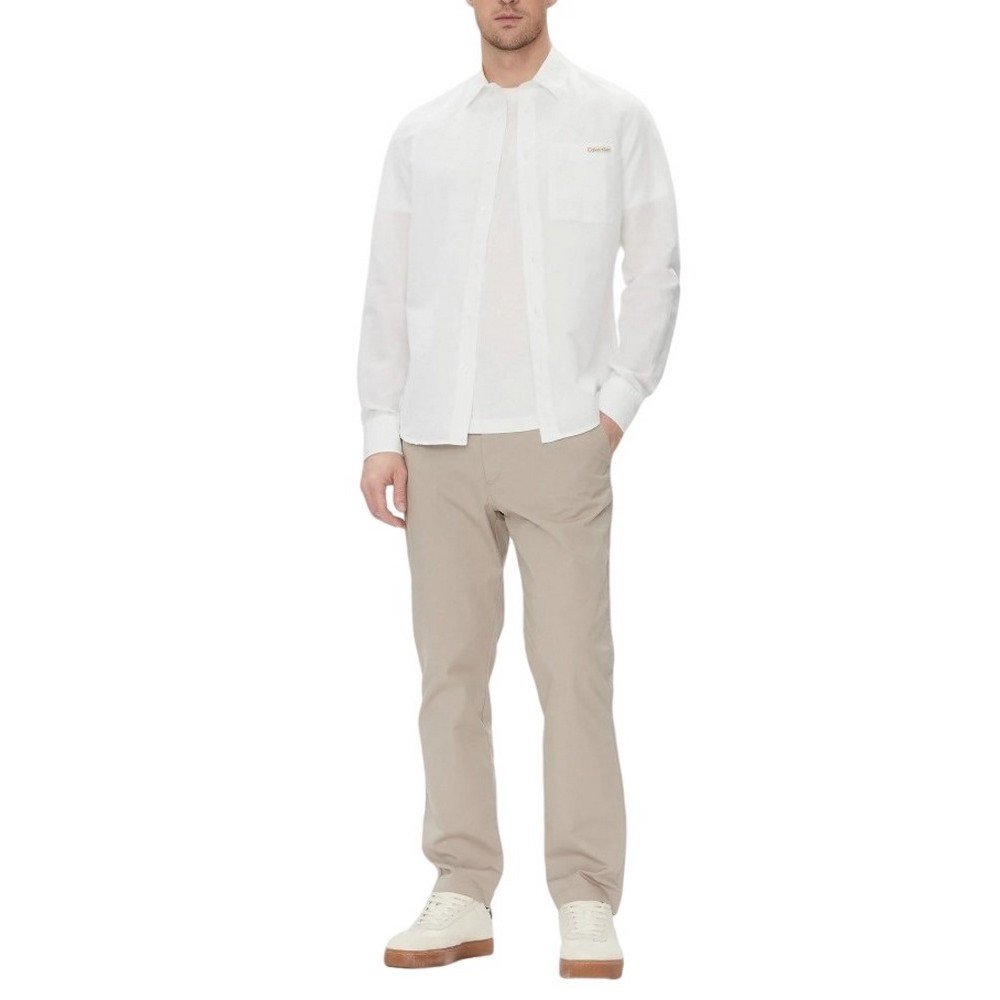 CALVIN KLEIN JEANS COTTON SIGNATURE SLIM CHINO PANT ΠΑΝΤΕΛΟΝΙ ΑΝΔΡΙΚΟ BEIGE