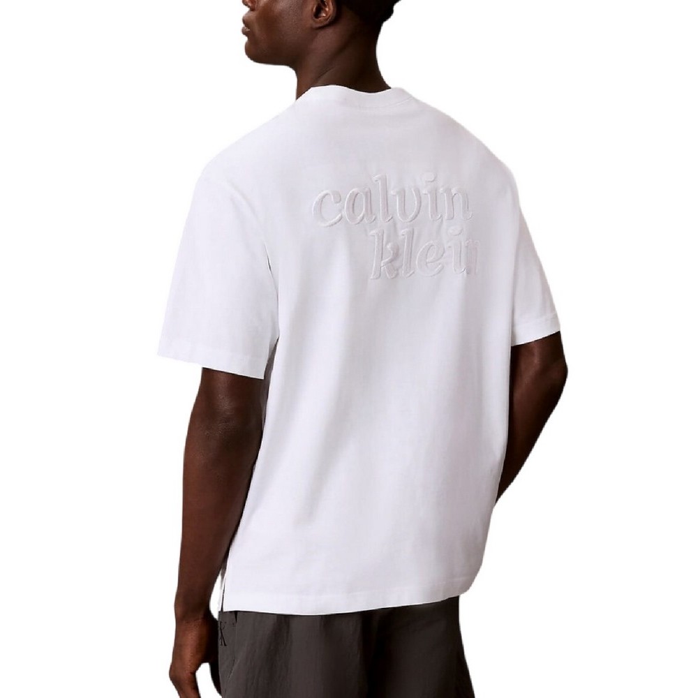 CALVIN KLEIN JEANS 16S AUG CALVIN KLN TRVL GRAPH T-SHIRT ΜΠΛΟΥΖΑ ΑΝΔΡΙΚΗ BRIGHT WHITE