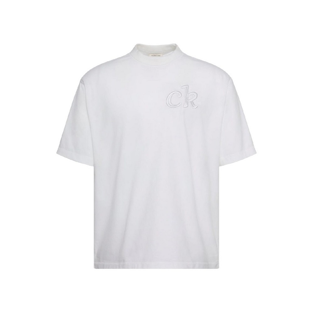 CALVIN KLEIN JEANS 16S AUG CALVIN KLN TRVL GRAPH T-SHIRT ΜΠΛΟΥΖΑ ΑΝΔΡΙΚΗ BRIGHT WHITE