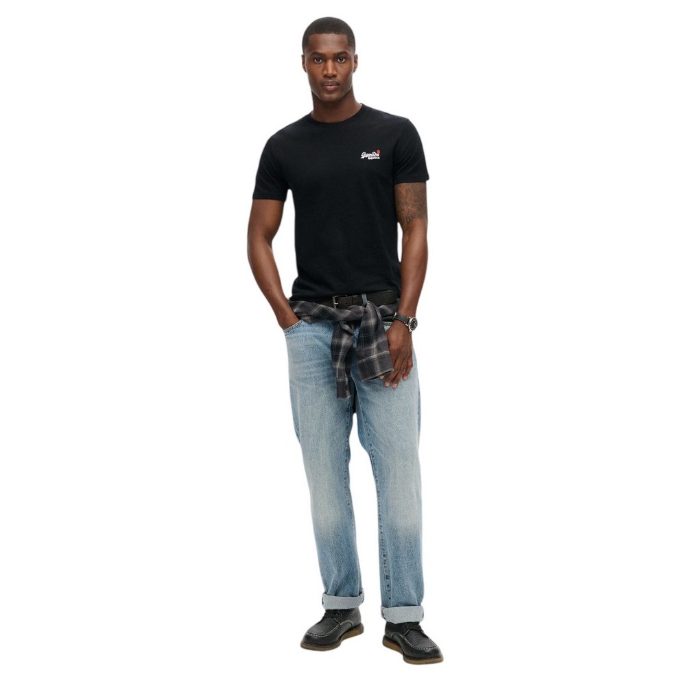 SUPERDRY D1 ESSENTIAL CONTRAST EMB T-SHIRT ΜΠΛΟΥΖΑ ΑΝΔΡΙΚΗ BLACK