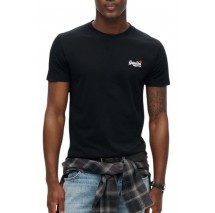 SUPERDRY D1 ESSENTIAL CONTRAST EMB T-SHIRT ΜΠΛΟΥΖΑ ΑΝΔΡΙΚΗ BLACK