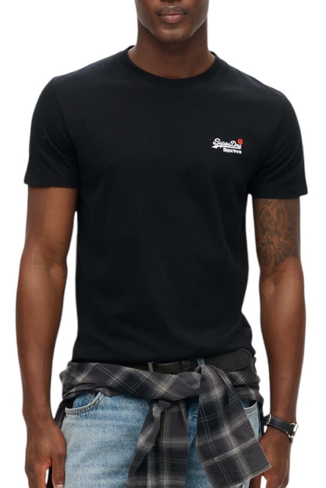 SUPERDRY D1 ESSENTIAL CONTRAST EMB T-SHIRT ΜΠΛΟΥΖΑ ΑΝΔΡΙΚΗ BLACK