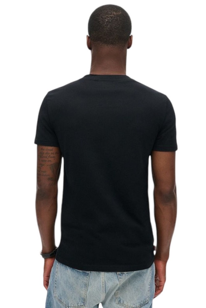 SUPERDRY D1 ESSENTIAL CONTRAST EMB T-SHIRT ΜΠΛΟΥΖΑ ΑΝΔΡΙΚΗ BLACK