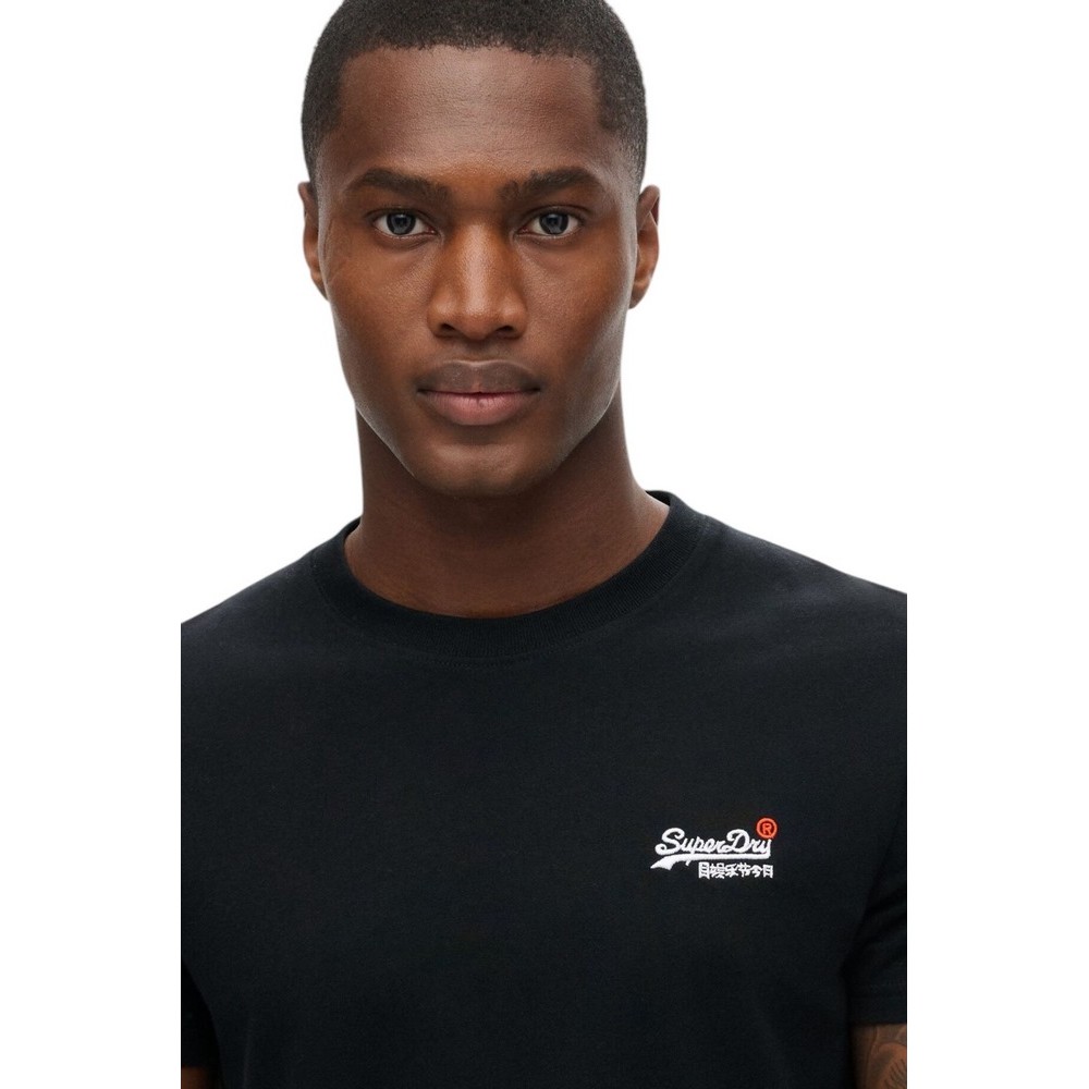 SUPERDRY D1 ESSENTIAL CONTRAST EMB T-SHIRT ΜΠΛΟΥΖΑ ΑΝΔΡΙΚΗ BLACK
