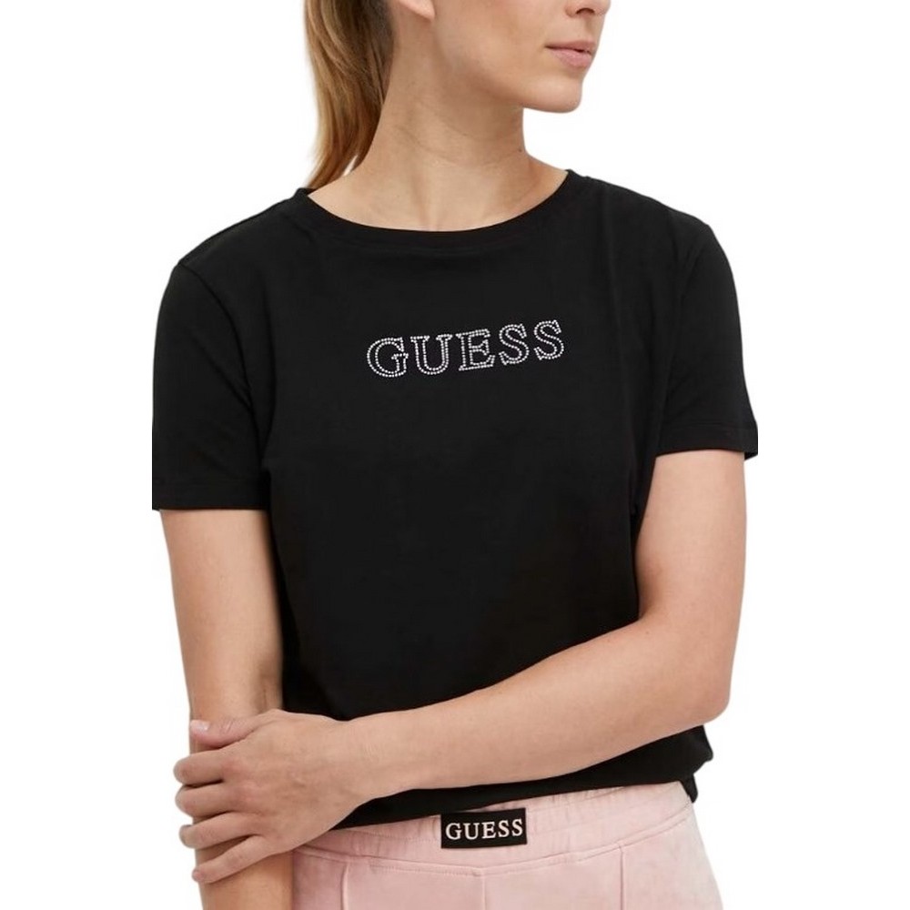 GUESS BRIANA T-SHIRT ΜΠΛΟΥΖΑ ΓΥΝΑΙΚΕΙΑ BLACK
