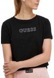 GUESS BRIANA T-SHIRT ΜΠΛΟΥΖΑ ΓΥΝΑΙΚΕΙΑ BLACK