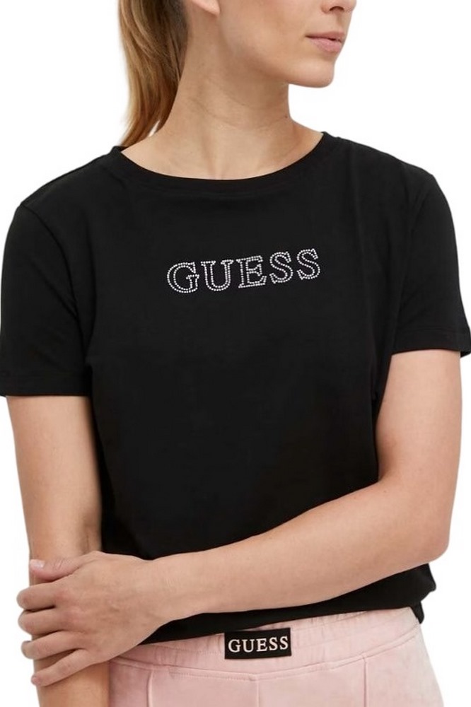 GUESS BRIANA T-SHIRT ΜΠΛΟΥΖΑ ΓΥΝΑΙΚΕΙΑ BLACK