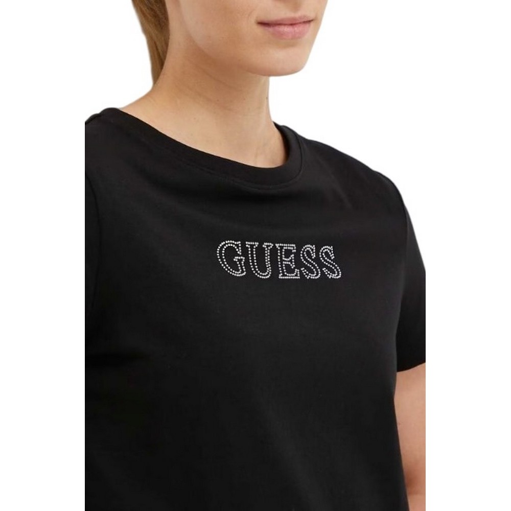 GUESS BRIANA T-SHIRT ΜΠΛΟΥΖΑ ΓΥΝΑΙΚΕΙΑ BLACK