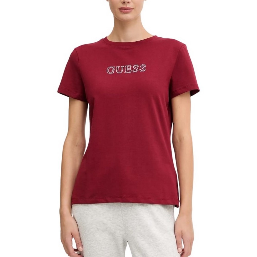 GUESS BRIANA T-SHIRT ΜΠΛΟΥΖΑ ΓΥΝΑΙΚΕΙΑ WINE