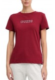 GUESS BRIANA T-SHIRT ΜΠΛΟΥΖΑ ΓΥΝΑΙΚΕΙΑ WINE