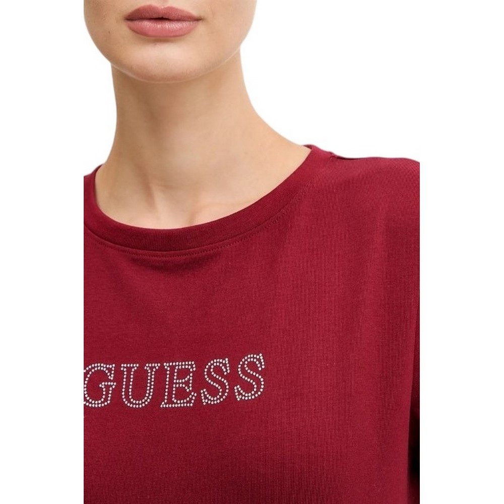 GUESS BRIANA T-SHIRT ΜΠΛΟΥΖΑ ΓΥΝΑΙΚΕΙΑ WINE