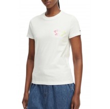 TOMMY JEANS REG BUBBLE TEE EXT T-SHIRT ΜΠΛΟΥΖΑ ΓΥΝΑΙΚΕΙΑ ECRU