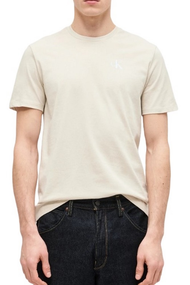 CALVIN KLEIN JEANS 30S CLASSIC BACK MONOLOGO T-SHIRT ΜΠΛΟΥΖΑ ΑΝΔΡΙΚΗ BEIGE