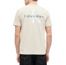 CALVIN KLEIN JEANS 30S CLASSIC BACK MONOLOGO T-SHIRT ΜΠΛΟΥΖΑ ΑΝΔΡΙΚΗ BEIGE