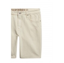 SUPERDRY D2 OVIN VINTAGE STRAIGHT SHORT ΤΖΙΝ ΒΕΡΜΟΥΔΑ ΑΝΔΡΙΚΗ OFF WHITE