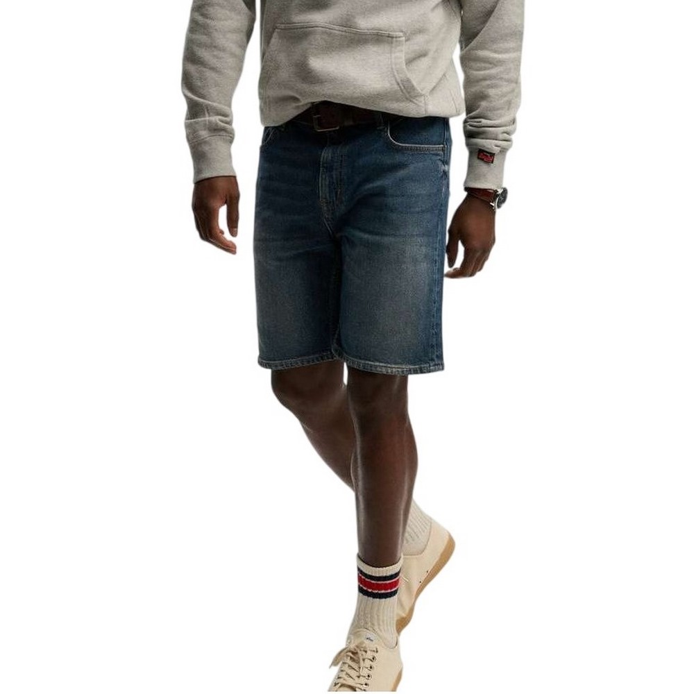 SUPERDRY D2 OVIN VINTAGE STRAIGHT SHORT ΤΖΙΝ ΒΕΡΜΟΥΔΑ ΑΝΔΡΙΚΗ BLUΕ DENIM