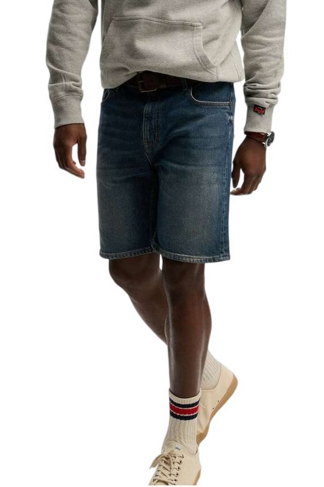 SUPERDRY D2 OVIN VINTAGE STRAIGHT SHORT ΤΖΙΝ ΒΕΡΜΟΥΔΑ ΑΝΔΡΙΚΗ BLUΕ DENIM