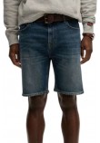 SUPERDRY D2 OVIN VINTAGE STRAIGHT SHORT ΒΕΡΜΟΥΔΑ ΑΝΔΡΙΚΗ BLUΕ DENIM
