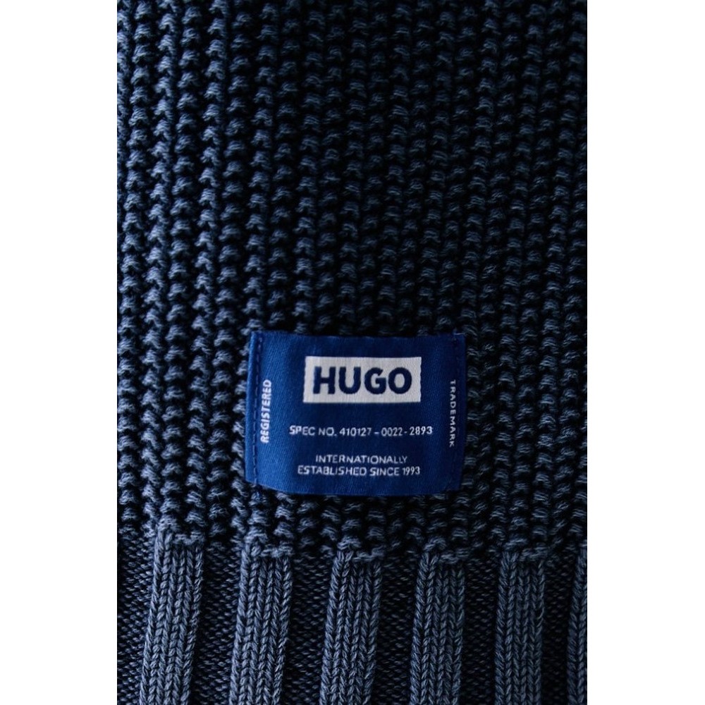 HUGO BOSS SONDYE-1 SWEATER ΜΠΛΟΥΖΑ ΠΛΕΚΤΗ ΑΝΔΡΙΚΗ NAVY