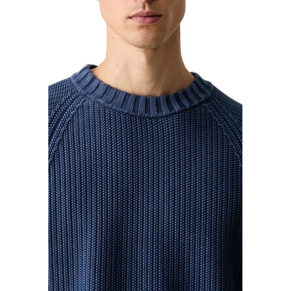 HUGO BOSS SONDYE-1 SWEATER ΜΠΛΟΥΖΑ ΠΛΕΚΤΗ ΑΝΔΡΙΚΗ NAVY