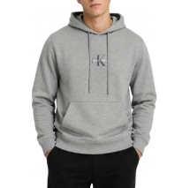 CALVIN KLEIN 350TERRY MICRO MNLG HOODIE ΦΟΥΤΕΡ ΜΠΛΟΥΖΑ ΑΝΔΡΙΚΗ GREY