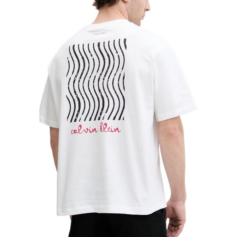 CALVIN KLEIN JEANS 16s CK TRVL LINES GRAPHIC T-SHIRT ΜΠΛΟΥΖΑ ΑΝΔΡΙΚΗ BRIGHT WHITE