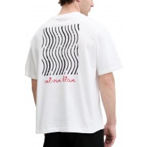 CALVIN KLEIN JEANS 16s CK TRVL LINES GRAPHIC T-SHIRT ΜΠΛΟΥΖΑ ΑΝΔΡΙΚΗ BRIGHT WHITE