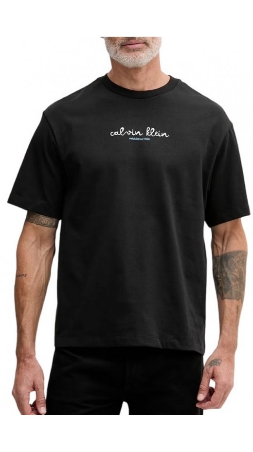 CALVIN KLEIN JEANS 16s CK TRVL LINES GRAPHIC T-SHIRT ΜΠΛΟΥΖΑ ΑΝΔΡΙΚΗ BLACK